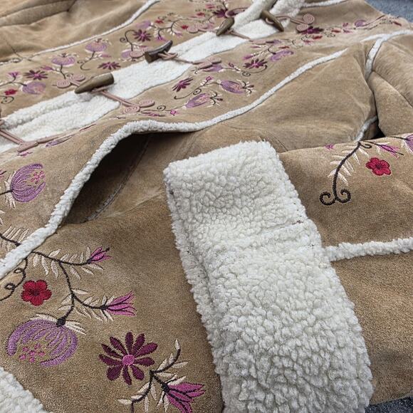 St Johns Bay Jacket Womens Large Embroidered Floral VTG 90s Phoebe Friends Boho - Picture 8 of 16